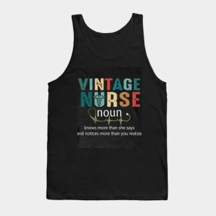 Vintage nurse noun Tank Top